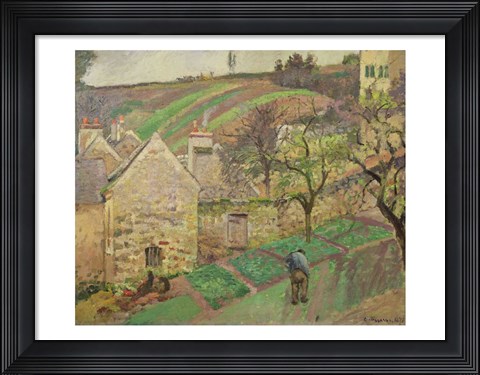 Framed Hillside of the Hermitage, Pontoise, 1873 Print