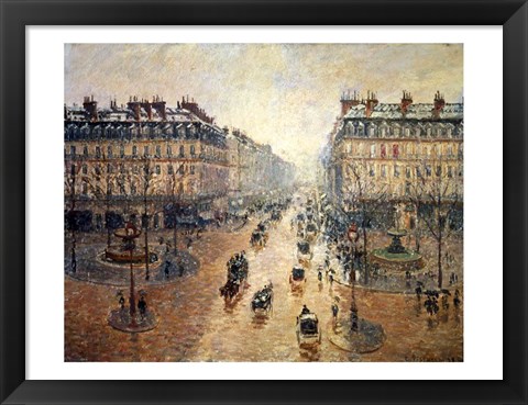 Framed Avenue de L&#39;Opera, Paris, 1898 Print