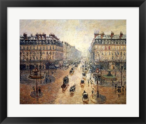 Framed Avenue de L&#39;Opera, Paris, 1898 Print