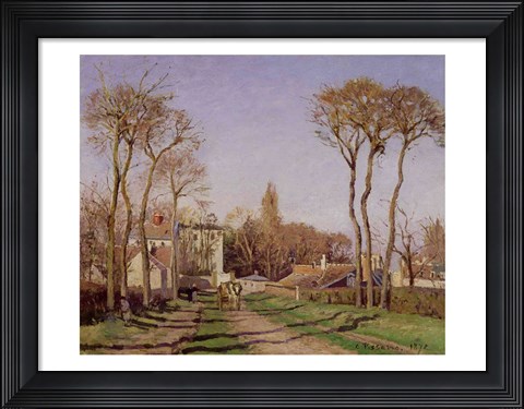 Framed Entrance to the Village of Voisins, Yvelines, 1872 Print