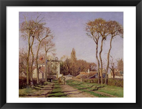 Framed Entrance to the Village of Voisins, Yvelines, 1872 Print