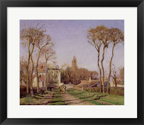 Framed Entrance to the Village of Voisins, Yvelines, 1872 Print