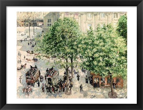 Framed Place du Theatre-Francais, Spring, 1898 Print