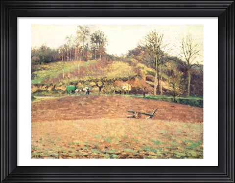 Framed Ploughland, 1874 Print