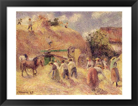 Framed Harvest, 1883 Print