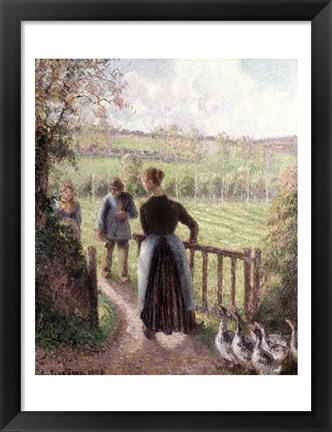 Framed Woman with the Geese, 1895 Print