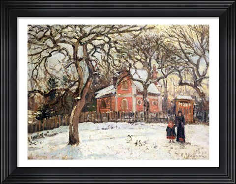 Framed Chestnut Trees at Louveciennes, c.1871-2 Print