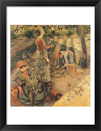 Framed Apple Pickers, 1886 Print