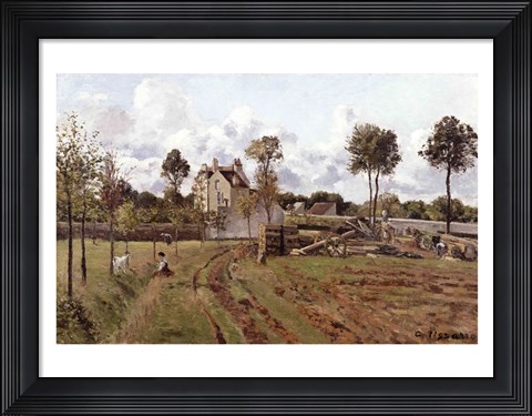 Framed Pontoise Landscape, c.1872 Print