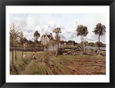 Framed Pontoise Landscape, c.1872 Print