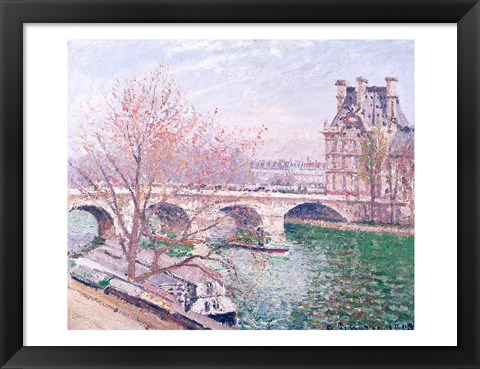 Framed Pont-Royal and the Pavillon de Flore, 1903 Print