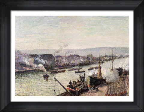 Framed Saint-Sever Port, Rouen, 1896 Print