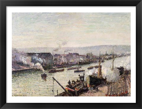 Framed Saint-Sever Port, Rouen, 1896 Print