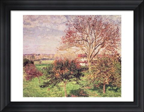 Framed Autumn morning at Eragny, 1897 Print
