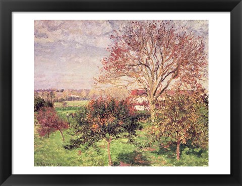 Framed Autumn morning at Eragny, 1897 Print