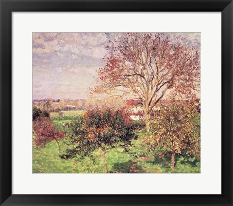 Framed Autumn morning at Eragny, 1897 Print