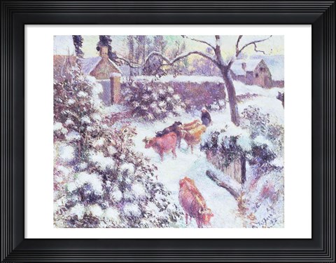 Framed Effet de Neige a Montfoucault, 1882 Print