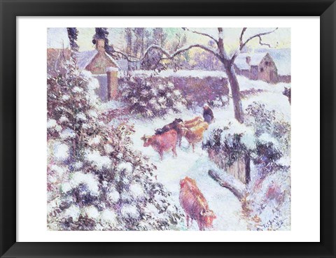 Framed Effet de Neige a Montfoucault, 1882 Print