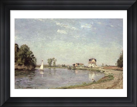 Framed At the River&#39;s Edge, 1871 Print