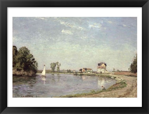 Framed At the River&#39;s Edge, 1871 Print