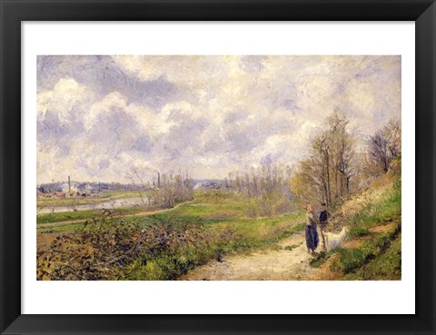 Framed La Sente du Chou, near Pontoise, 1878 Print