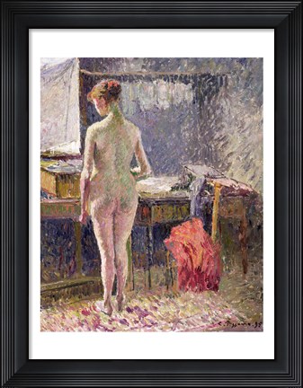 Framed Female Nude seen from the Back, 1895 Print