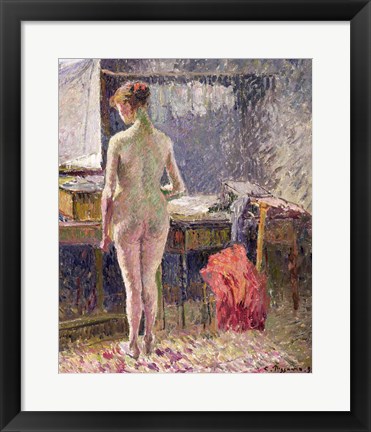 Framed Female Nude seen from the Back, 1895 Print