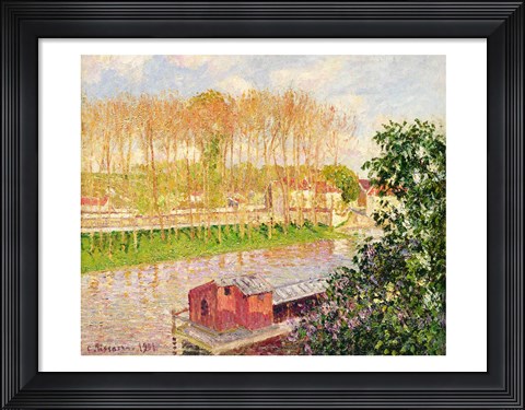 Framed Sunset at Moret-sur-Loing, 1901 Print