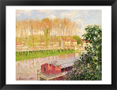 Framed Sunset at Moret-sur-Loing, 1901 Print