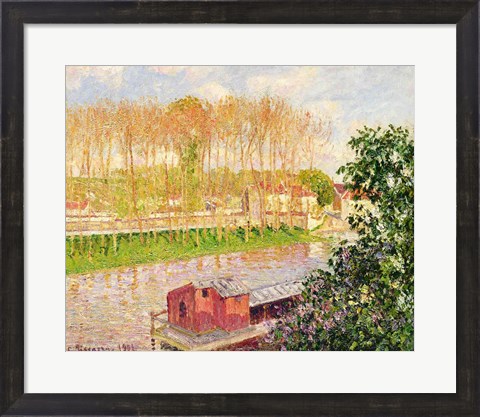 Framed Sunset at Moret-sur-Loing, 1901 Print