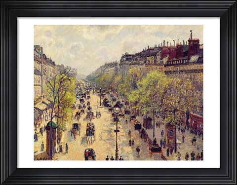 Framed Boulevard Montmartre, Spring, 1897 Print