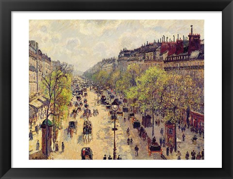 Framed Boulevard Montmartre, Spring, 1897 Print