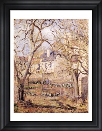 Framed Vegetable Garden, 1878 Print