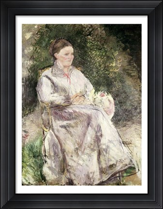 Framed Portrait of Julie Velay, Wife of the Artist, c.1874 Print