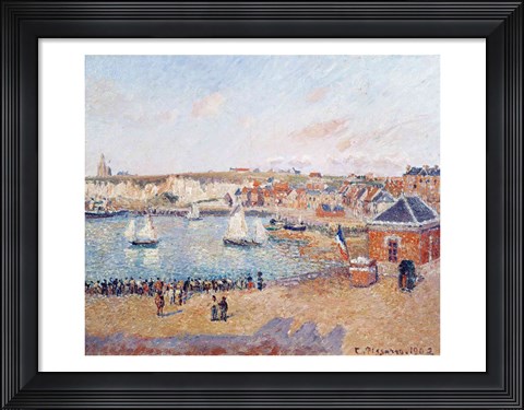 Framed Outer Harbour at Dieppe, 1902 Print
