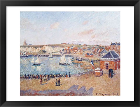 Framed Outer Harbour at Dieppe, 1902 Print