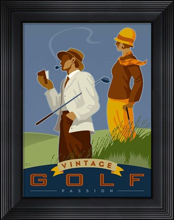 Framed Vintage Golf - Passion Print