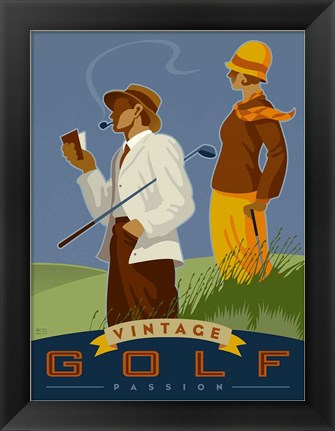 Framed Vintage Golf - Passion Print