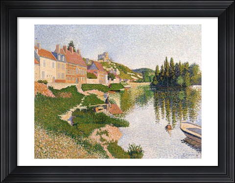 Framed River Bank, Petit-Andely, 1886 Print
