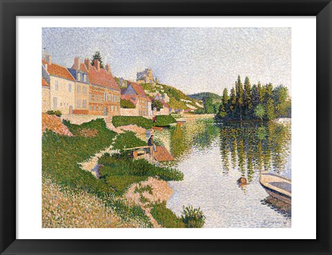 Framed River Bank, Petit-Andely, 1886 Print