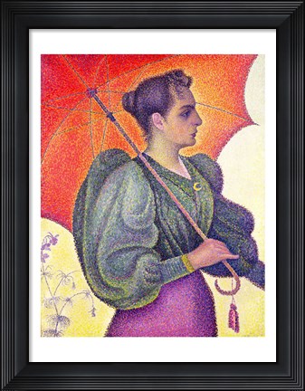 Framed Woman with a Parasol, 1893 Print