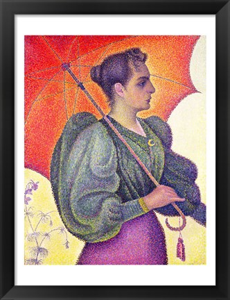 Framed Woman with a Parasol, 1893 Print