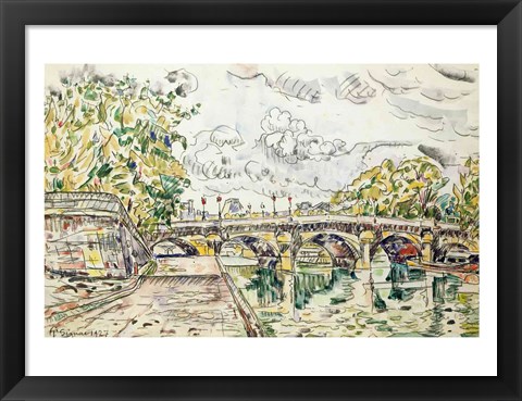 Framed Pont Neuf, Paris, 1927 Print