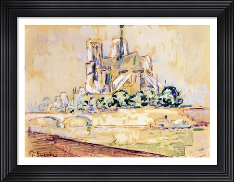 Framed Notre Dame, 1885 Print