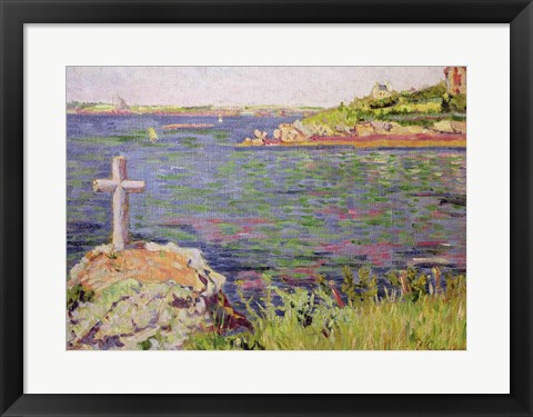 Framed Saint-Briac, the Sailor&#39;s Cross, 1885 Print