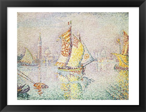 Framed Yellow Sail, Venice, 1904 Print