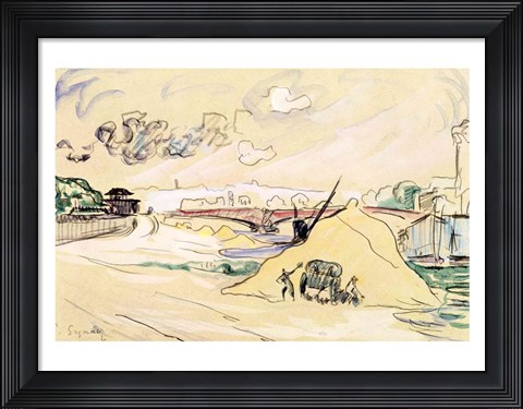 Framed Pile of Sand, Bercy, 1905 Print