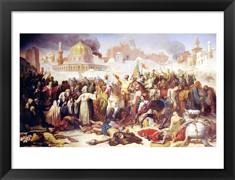 Framed Taking of Jerusalem by the Crusaders Print