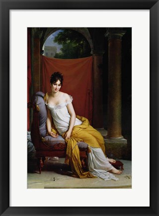 Framed Portrait of Madame Recamier Print