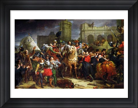 Framed Entry of Henri IV Print